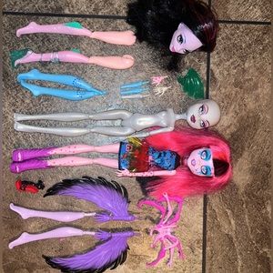 Monster high inner monster fearfully feisty ‘n’ mad love & build a monster dolls